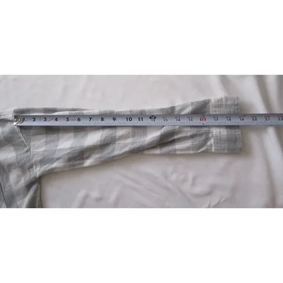 Women Old Navy Boyfriend Button Plaid 100% Cotton Long Sleeve Shirt Sz M (WB386) - Picture 9 of 10